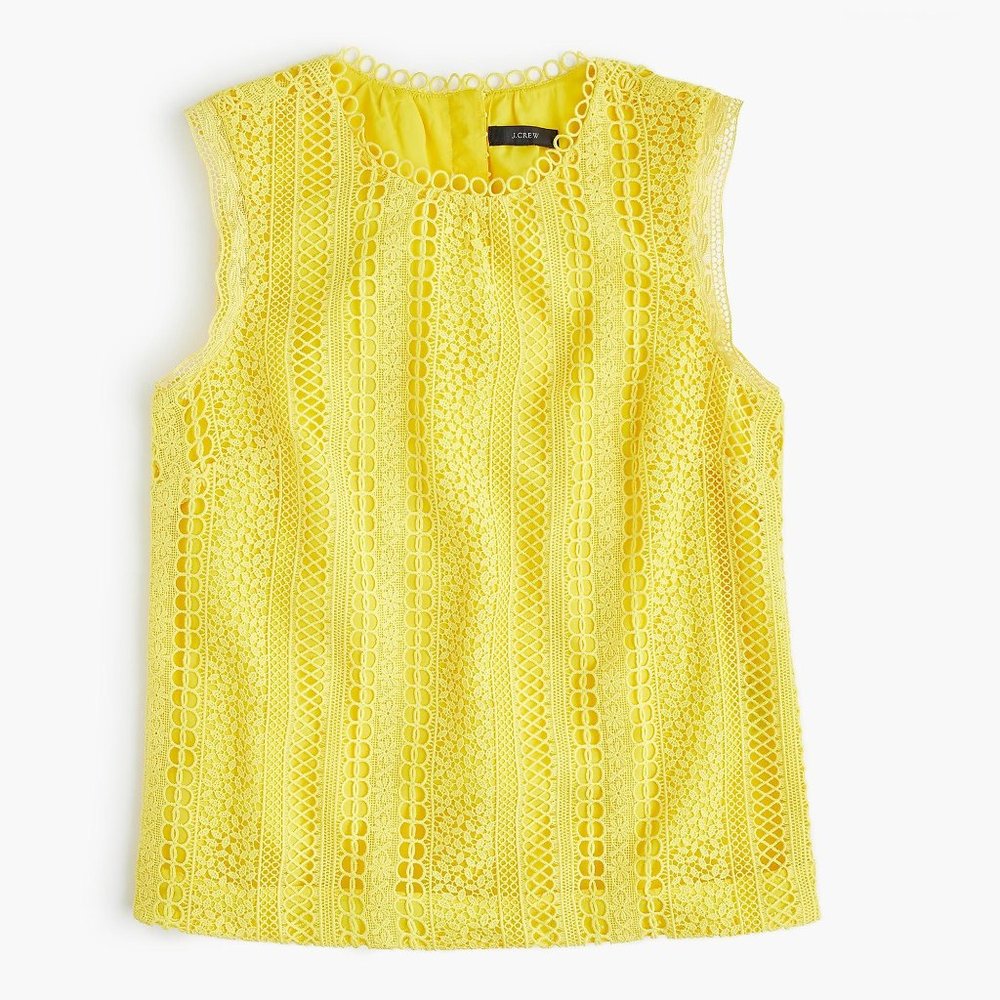 J.Crew Mixed Lace Sleeveless Top